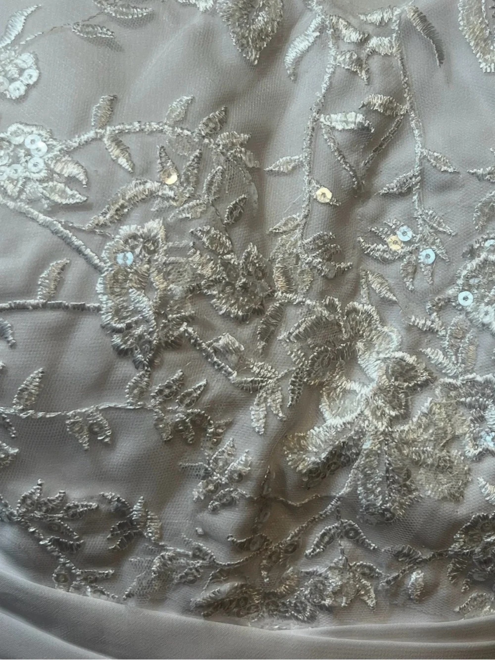 #43-14 White chiffon lace high/Low hem cocktail dress  1X/Size 16W